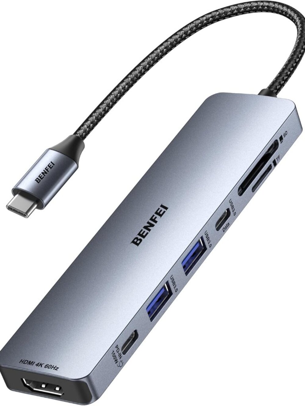 BENFEI USB C HUB 7in1, HDMI(4K@60Hz) Macbook Air, Macbook Pro, Lenovo